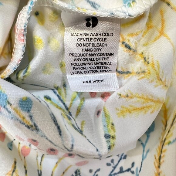 Dot Dot Smile Girls' White Yellow Green Cottage Core Sweet Floral Dress 12/24M - Picture 5 of 6